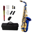 thumbnail image 3 of Eb Alto Saxophone Brass E Flat Sax 802 Key Type Woodwind Instrument with Cleaning Rod Cloth Gloves Strap Padded Case, 3 of 6