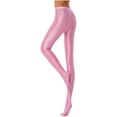 thumbnail image 4 of MSemis Womens Shiny Oil Footed Pantyhose Long Leggings Fitness Workout Sports Tights Yoga Pants, 4 of 4