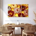 thumbnail image 3 of Elephant Stock Fresh Doughnuts Wall Art - Horizontal Multi Panel Canvas - Dining Room Wall Decor - Food And Drink Multi Panel - Gold And Brown Decor - 57" x 36", 3 of 8