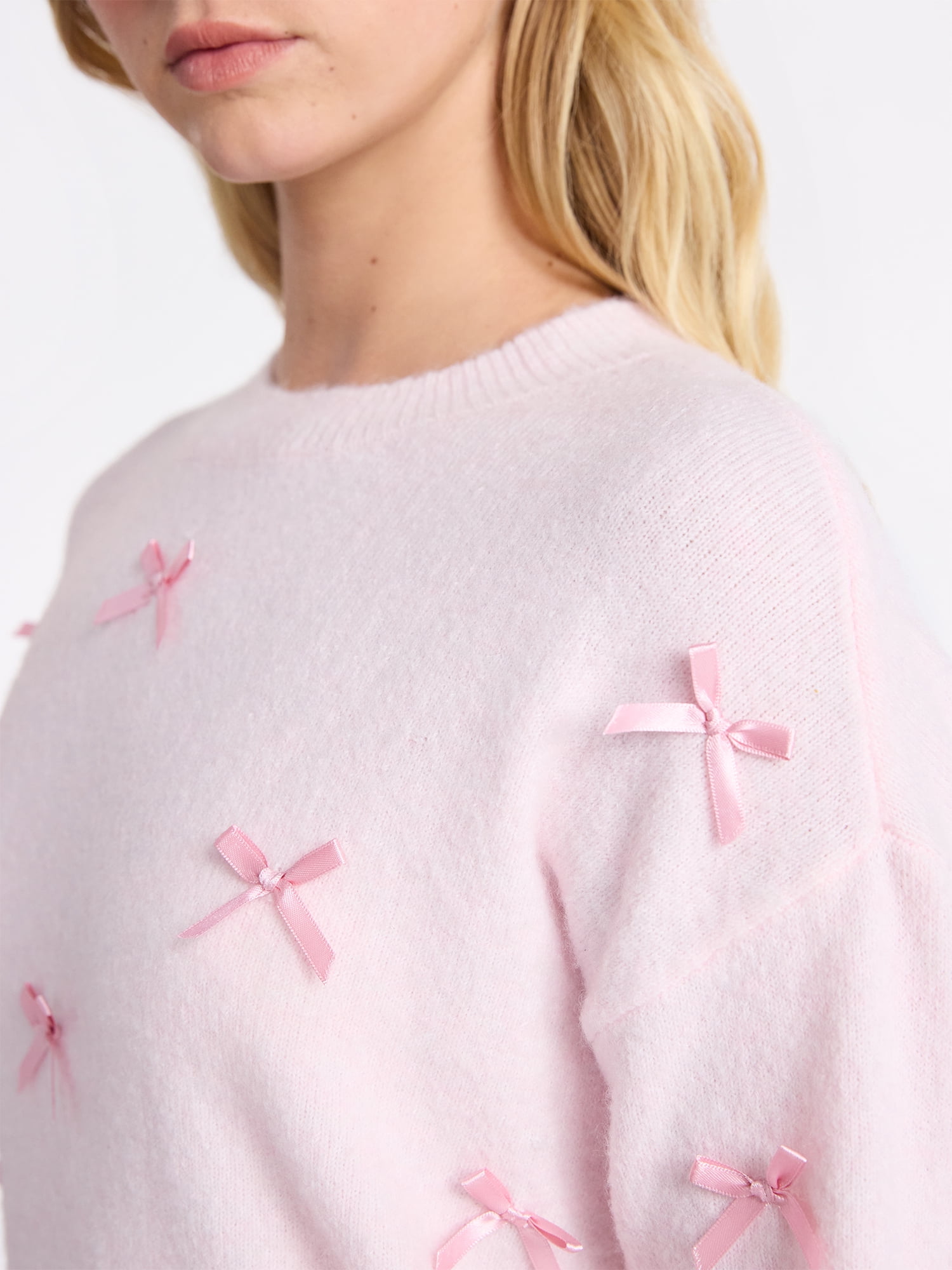 No Boundaries Bow Sweater, Lightweight, Women's