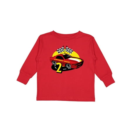 

Inktastic Race Car 2nd Birthday Gift Toddler Boy Girl Long Sleeve T-Shirt