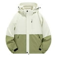 thumbnail image 2 of Men Rain Jacket Mens jacket Men's Outdoor Solid Color Windproof Removable Inner Liner Pocket Zipper Jacket,Men's jackets Oversized Tops for Men Fashion Cool Jackets for Men Jackets for Women Trendy, 2 of 8