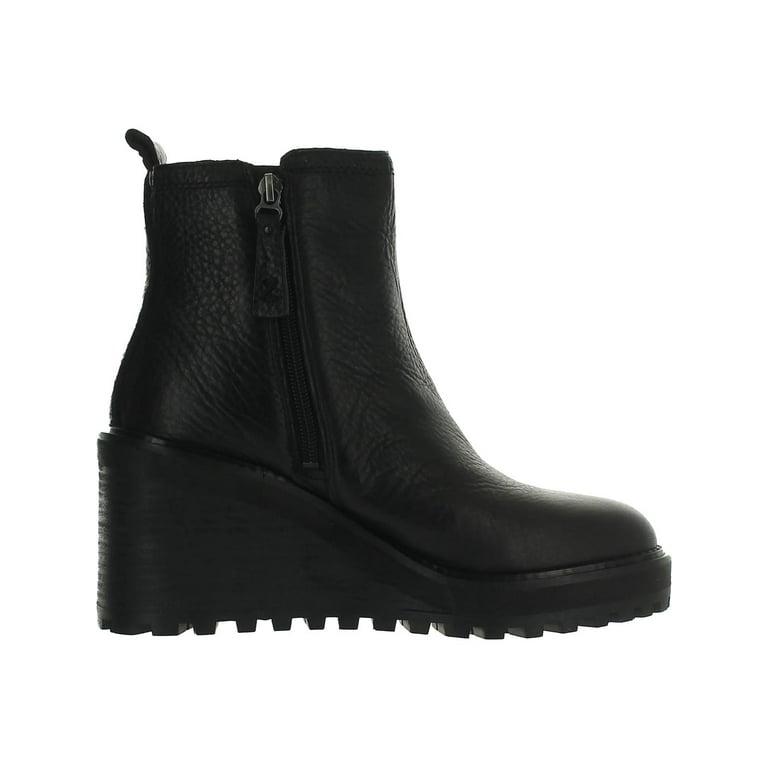 Ladies leather wedge boots cheap