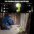 thumbnail image 5 of Bluetooth Speaker for Ryobi One+ 18V For Makita/Dewalt/Milwaukee/Bosch Battery, Cordless Ryobi Speaker with LED Light for Jobsite Camping Party (Tool Only), 5 of 12