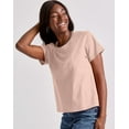 thumbnail image 2 of Hanes Essentials Women’s Cotton T-Shirt, Classic Fit Pale Blush Pink 2XL, 2 of 4