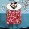 thumbnail image 4 of Shangniulu Red Heart Cloth Table Napkins Polyester Washable Decoration Dinner Napkins for Kitchen  4 PCS, 4 of 7