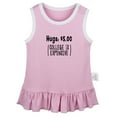 thumbnail image 1 of Hugs 5 Dollars College Is Expensive Funny Dresses For Baby, Newborn Babies Skirts, Infant Princess Dress, 0-24M Kids Graphic Clothes (Pink Sleeveless Dresses, 0-6 Months), 1 of 4