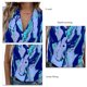 thumbnail image 3 of Camisa sin mangas para mujer, cuello en V, estampado con botones, cierre holgado, camiseta sin mangas informal de verano, 3 of 6