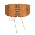 thumbnail image 2 of justHIGH Vintage Corset Belt for Women Underbust Metal Buckle Waist Cincher Gothic Renaissance Bodyshaper Khaki,Free Size, 2 of 6