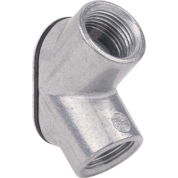 Halex Pull Elbow 1/2 In FPT x FPT 90 Degree Electrical - Zinc - Silver