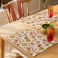 thumbnail image 4 of Fall Placemats Set of 12 Yellow Red Maple Leaf Thanksgiving Autumn Vintage Place Mats Indoor Wipeable Table Mats Washable Cloth Dining Table Placemats for Kitchen Holiday Party Home Decor 13x19 Inch, 4 of 9