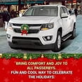 thumbnail image 3 of LED Christmas Car Wreath with Red Bow Berry 12 Inch Artificial Lighted up Wreath for Car Front Grill Lighting for Car SUV, 3 of 5