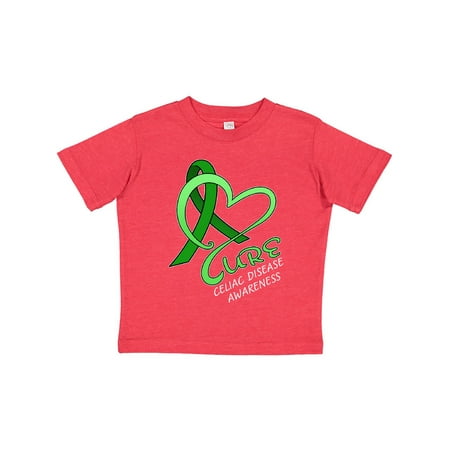 

Inktastic Cure- Celiac Disease Awareness heart-shaped ribbon Gift Toddler Boy or Toddler Girl T-Shirt