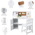 thumbnail image 4 of White Study Desk and Chair Set Ideal for Boys and Girls Ages 3-8, 4 of 5