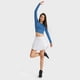 thumbnail image 2 of Camiseta deportiva de manga larga con almohadilla para el pecho, corta, para exteriores, para correr, yoga, ajustada, para mujer, 2 of 3