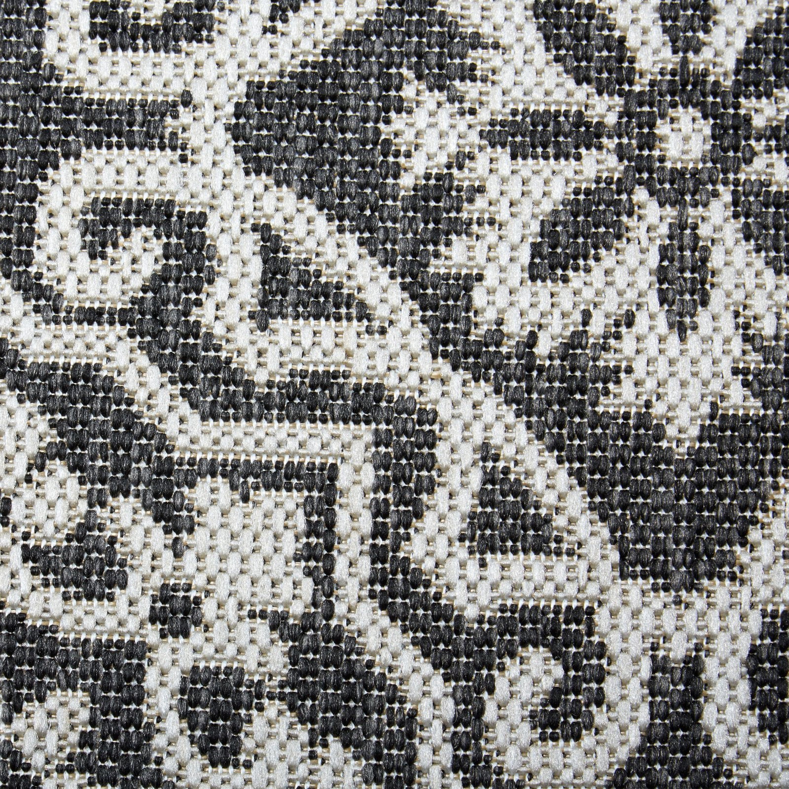 Nicole Miller New York Patio Country Danica Transitional Geometric Indoor/Outdoor Area Rug, Black/Grey, 5'2"x7'2"