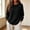 Black, variant on Harpily Women's Sweaters Solid color Crew Neck Long Sleeve Shirts Knit Casual Trendy Fall Outfits for Women Fashion Clothing