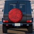 thumbnail image 3 of Kdxio Red Rose for Tire Cover Wheel Protectors Tyre Covers Weatherproof Wheel Covers Universal Fit for Trailer Rv SUV Truck Camper Travel Trailers 15 inch, 3 of 8