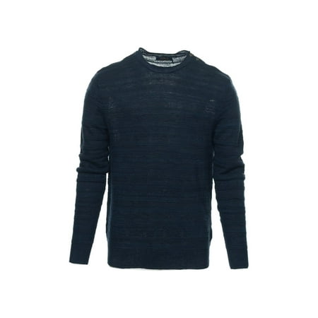 Polo Navy Textured Buttoned-Shoulder Sweater M