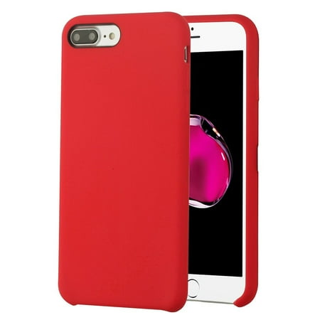 Executive Plus Notebook Case Insten Executive Protector Hard Plastic Silicone Rubber Cover Case For iPhone 7 Plus/8 Plus - Red + Mirror Screen Protector ()