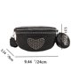 thumbnail image 4 of Bolsa De Pecho Bolso De Pecho Para Mujer, Riñonera Con Remaches De Amor, Bandolera De Viaje (Negro) Tmvgtek Para Estrenar, 4 of 4