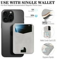 thumbnail image 2 of for iPhone 14 Plus Wallet Case with RFID Blocking 5 Card Slots, PU Leather + TPU 2-in-1 Detachable Magnetic Back Cover, Kickstand Drop Protective Flip Folio Case for Men and Women, Gray, 2 of 11