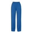 thumbnail image 3 of Lamiy Sweatpants Women Fall Winter Casual Workout Running Trousers Straight Elastic High Waist Comfy Joggers Pants,Light Blue,XL, 3 of 9