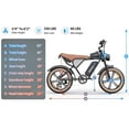 thumbnail image 3 of Electric Bike for Adults Q20,1000W 30MPH,48V 15.6AH Electric Bicycle,20"Fat Tire Mountain Bike,UL2849, 3 of 8