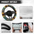 thumbnail image 6 of Yuyamidu Southwest Aztec Car Steering Wheel Cover 15 Inch Sunflower Car Steering Wheel Covers Accessories for Sedan Auto Winter Warm Steering Wheel Case, 6 of 7