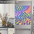 thumbnail image 3 of Yayeee Magnetic Dishwasher Cover for The Front Decoration Home Kitchen Machine Sticker Protector, Green Wavy Pattern, 3 of 6