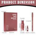 thumbnail image 3 of Long Lasting Lip Stain Set Liquid Lipstick + Lip Gloss + Plumping Lip Gloss + Lip Liner 5 In 1 Lipstick Set, 3 of 9