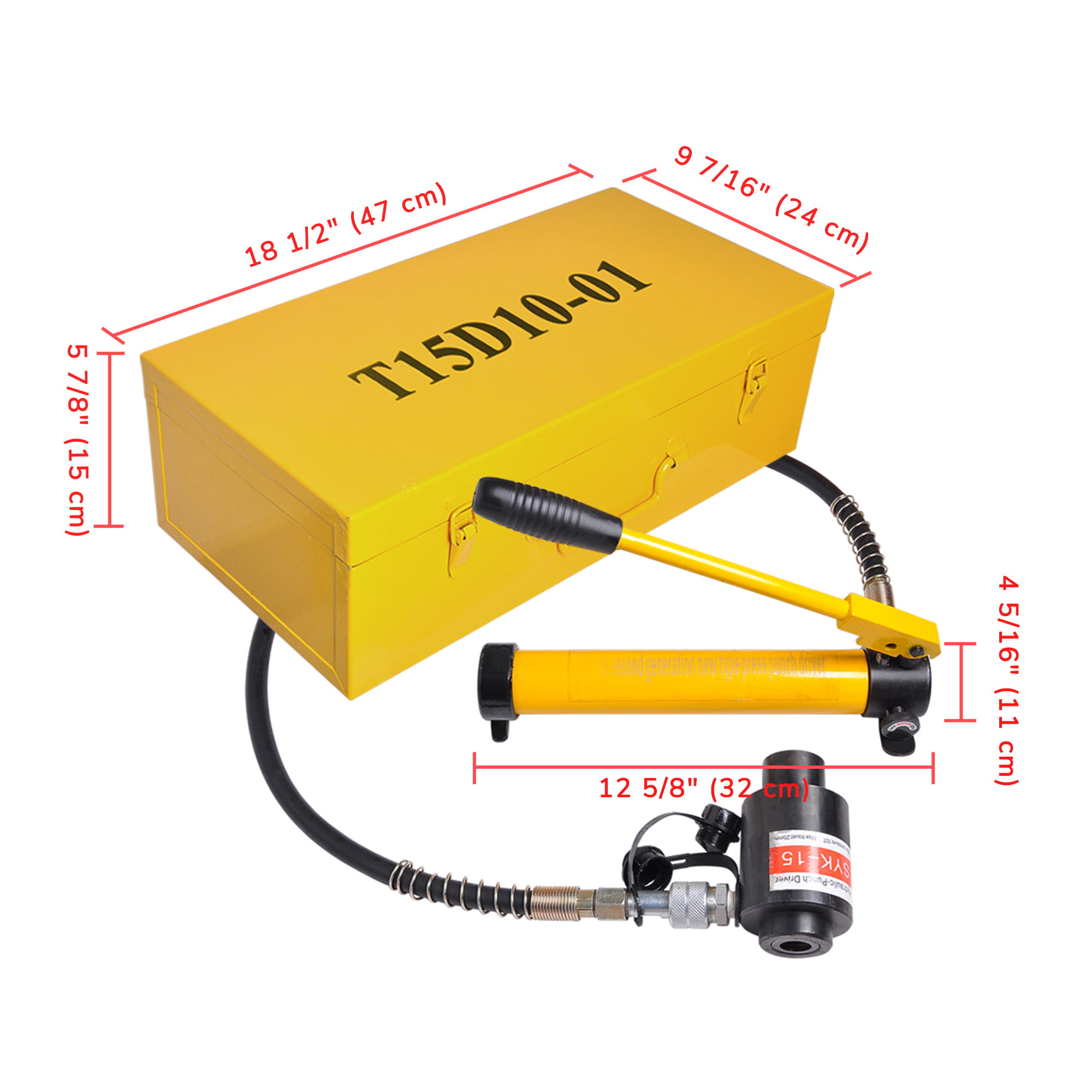 Details about   1PC 6 Ton Hydraulic Knockout Punch Driver Kit Hand Pump Hole Tool 11-gauge TPA-8 
