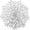 Sliver Leaf, variant on Vinyl Placemats Sets of 4 Non-Slip Washable Heat Resistant Round PVC Table Mats for Morden Kitchen Dining Table Wedding,Sliver