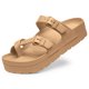 thumbnail image 5 of Sandalias Plataforma para Mujer Diapositivas de Playa al Aire Libre Antideslizantes para el Verano (41) Marrón, 5 of 7