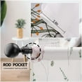 thumbnail image 4 of Boho Floral Kitchen Curtain 27.5W X 39L Inch 2 Panel Rod Pocket Watercolor Flower Beige Plant Spring Modern Minimalist Leaf Botanical Sage Small Short Cafe Tier Window Drape Bathroom Decor, 4 of 6