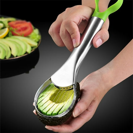 

Riguas Avocado Cutter Slicer Corer 3 In 1 Double-Head Food Grade Stainless Steel Wire Dragon Fruit Peeler Slicing Cutting Core Removal Tool Kitchen Gadgets