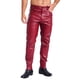 thumbnail image 3 of Pantalones de piel sintética con estilo para hombre, bolsillos, disfraz de Halloween, pantalones rectos con forro suave, mallas, ropa para fiesta de música, 3 of 4