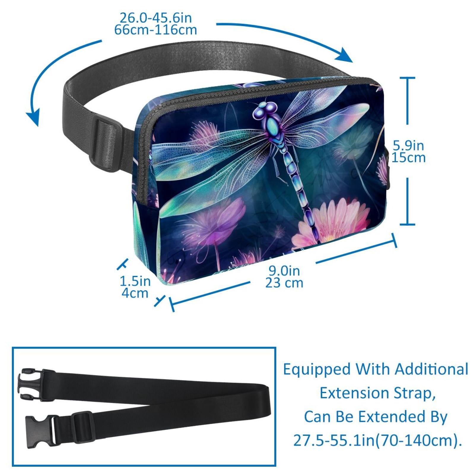 ragonfly Lightweight, Adjustable Fanny Pack with Extension Strap - Unisex Crossbody Bag & Waist Bag