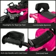 thumbnail image 5 of Costway 12V Kids Ride On ATV Electric 4-Wheeler Quad 2 Speeds with Mp3 & Headlights Pink, 5 of 7