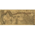 thumbnail image 2 of Vintage Maps 14x8 Black Ornate Wood Framed with Double Matting Museum Art Print Titled - Northern Pacific Transcontinental 1882, 2 of 4