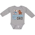 thumbnail image 3 of Inktastic Moo Moo I'm 1 with Cute Holstein Cows Boys or Girls Long Sleeve Baby Bodysuit, 3 of 5