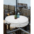 thumbnail image 2 of nqOlkjepod Cream Striped Outdoor Tablecloth with Umbrella Hole & Zipper, Modern Abstract Water Ripple Solid Color Round Table Cover 60 Inch, Dining Waterproof Table Cloth Protector for Patio/Party, 2 of 7