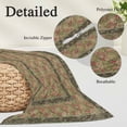 thumbnail image 2 of Sage Green Boho Pillow Covers, Linen Long Throw Pillow Case, Vintage Ethnic Tribe Abstract Art Floral Holiday Pillow Protector Decorative Cushion Cover for Living Room/Bedroom 16" x 24", 2 of 8
