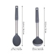 thumbnail image 2 of PTOOTP Grey Silicone Serving Spoons Set - Kitchen Utensils for Cooking and Serving, , Easy to Clean, 2 of 8
