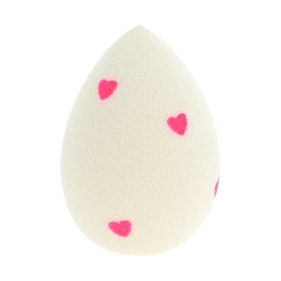 Unique Bargains 1 Pc Heart Face Makeup Sponge for Bedrooms Beige Hydrophilic Polyurethane