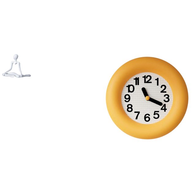 Figura de escritorio Pensador Escultura abstracta Reloj de pared Adorno para el hogar Estatua minimalista Reloj Material ligero Adecuado para oficina