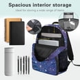 thumbnail image 4 of Yspwyqan Astronaut Capybara Kids Backpack Set for Boys Girls, 4 Piece with Lunch Box Water Bottle Bag, Galaxy 17 Inch Lightweight Laptop Backpack for Elementary, 4 of 7