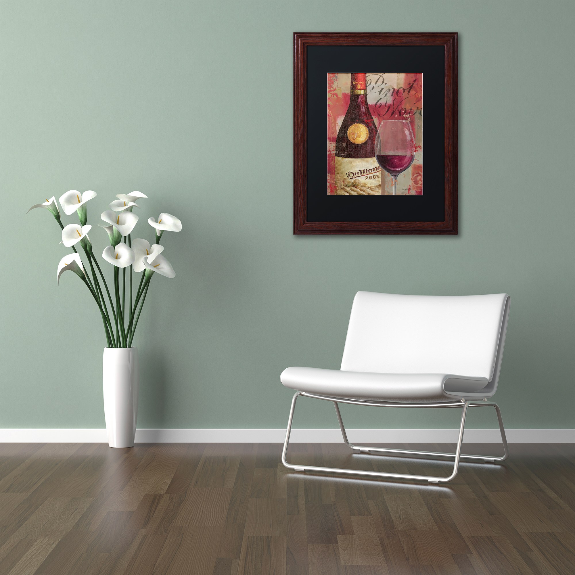 Trademark Fine Art "Vin Abstract I" Canvas Art by Lisa Audit, Black Matte, Wood Frame