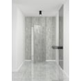 thumbnail image 3 of Invisible Solid Hidden Door with Handle | Planum 0010 Onyx with Silver Hidden Frame 24" x 84" Right-hand Outswing Silver Frame | Concealed Hinges Lock Handle | Modern Frameless Doors, 3 of 6