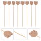 thumbnail image 5 of EeaseMX 100 palillos de bambú para cócteles, fruta, apetitosos palillos largos, decorativos, para brochetas., 5 of 7